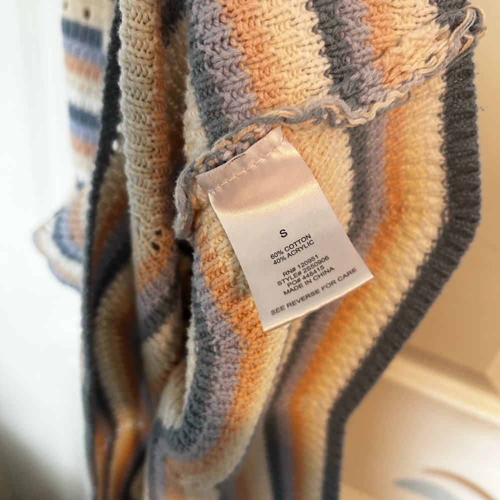 Striped Cotton Multicolor Knit Dress - Picture 3 of 3